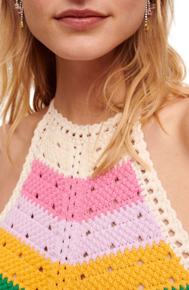 maje Ramina Knit Stripe Dress, Alternate, color, Multicolor