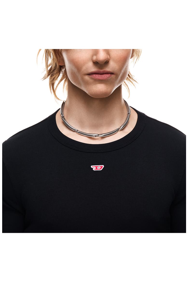 Elongated Link Chain Necklace, Alternate, color, SILVER