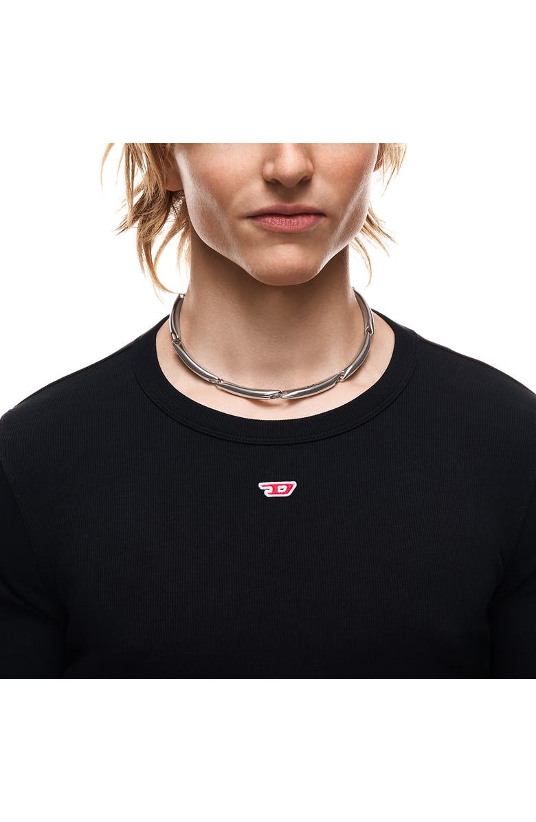 DIESEL<sup>®</sup> Elongated Link Chain Necklace, Alternate, color, Silver