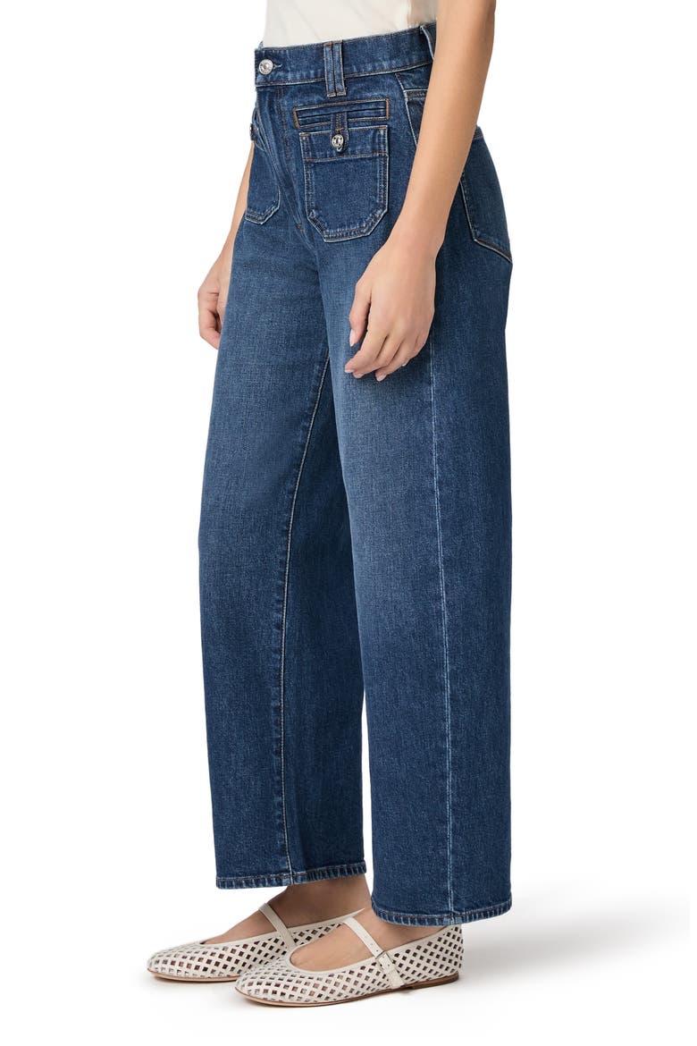 Arellia Button Patch Pocket High Waist Ankle Barrel Jeans, Alternate, color, PARADOX