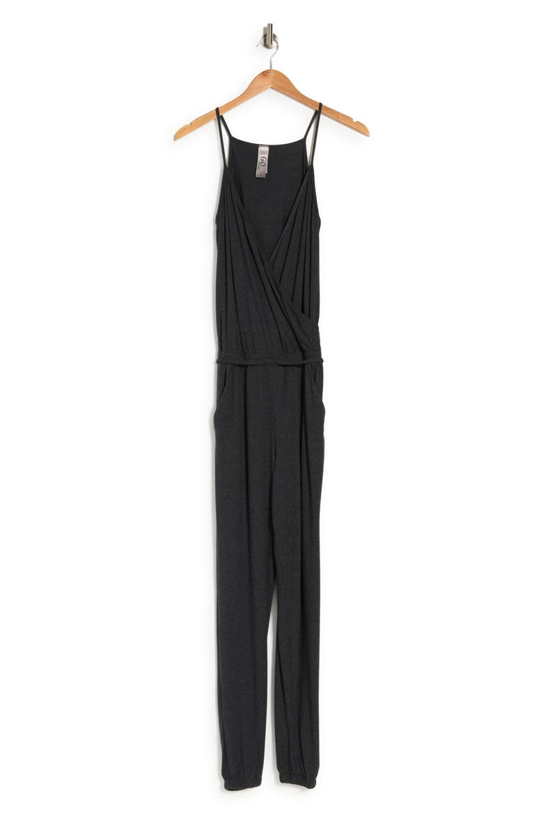 Drawstring Sleeveless Jumpsuit, Alternate, color, CHARCOAL