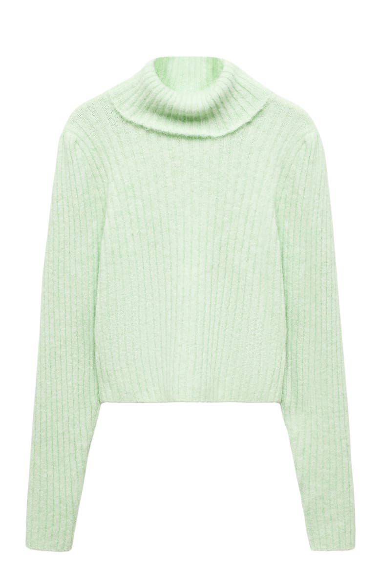 MANGO Turtleneck Crop Sweater, Alternate, color, 