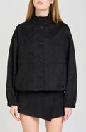 WAYF Parker Faux Suede Bomber Jacket
