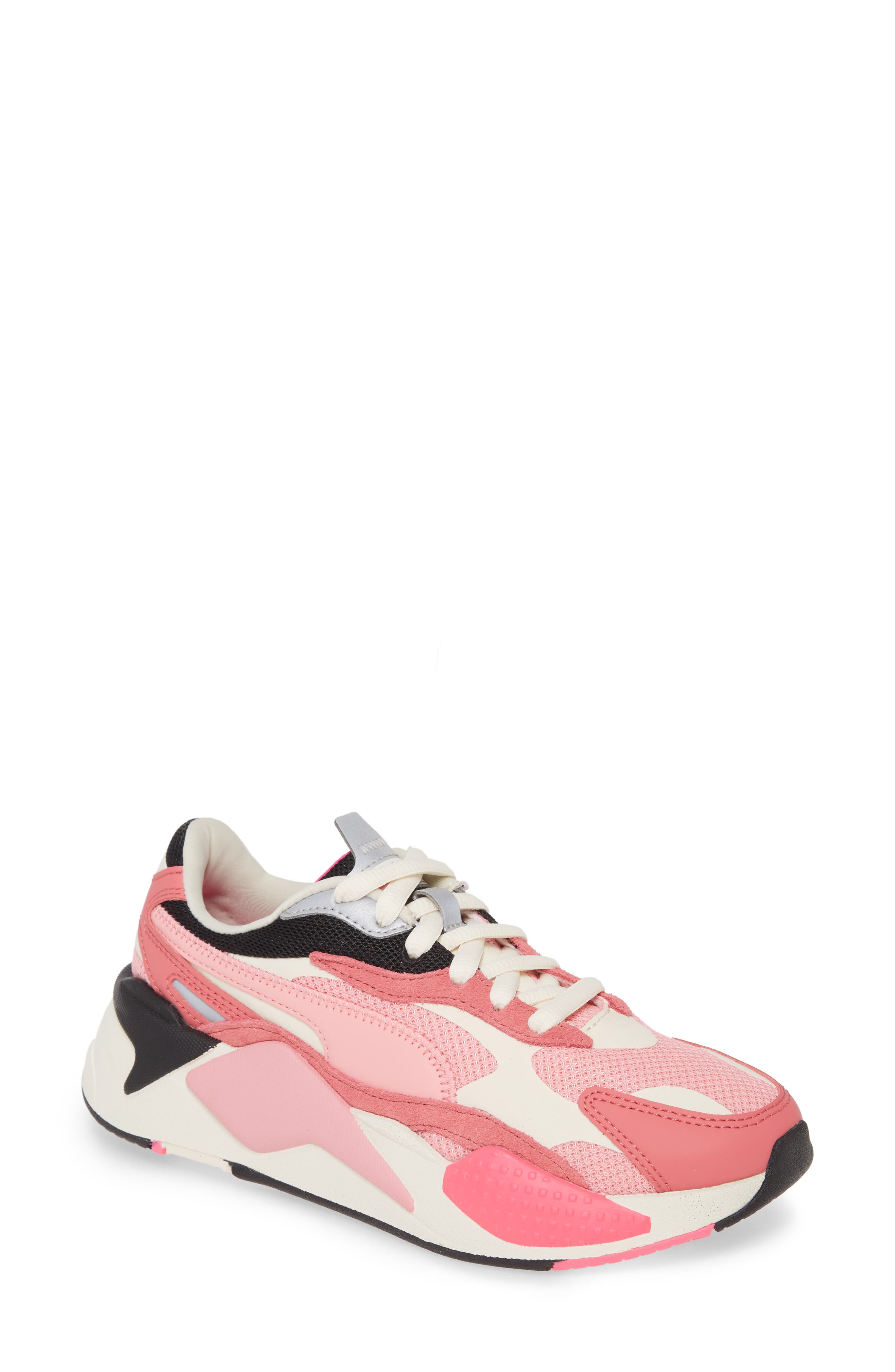 RS-X3 Puzzle Sneaker, Main, color, RAPTURE ROSE/ PEONY/ WHITE