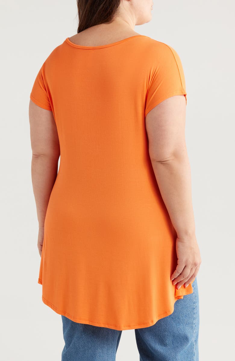 24seven Comfort Apparel High-Low Jersey T-Shirt, Alternate, color, Orange