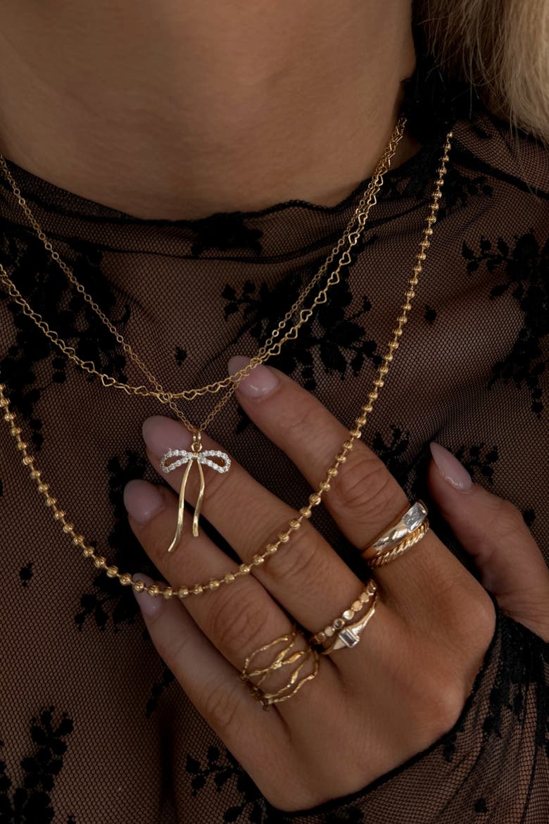 Heartstring Necklace, Alternate, color, Gold