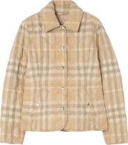 Burberry Check Quilted Cotton Twill Jacket