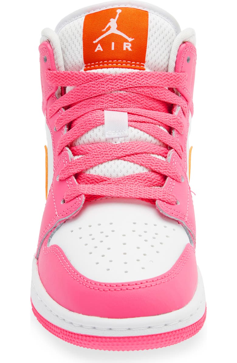 Jordan Air Jordan 1 Mid Sneaker, Alternate, color, Pinksicle/ Orange/ White