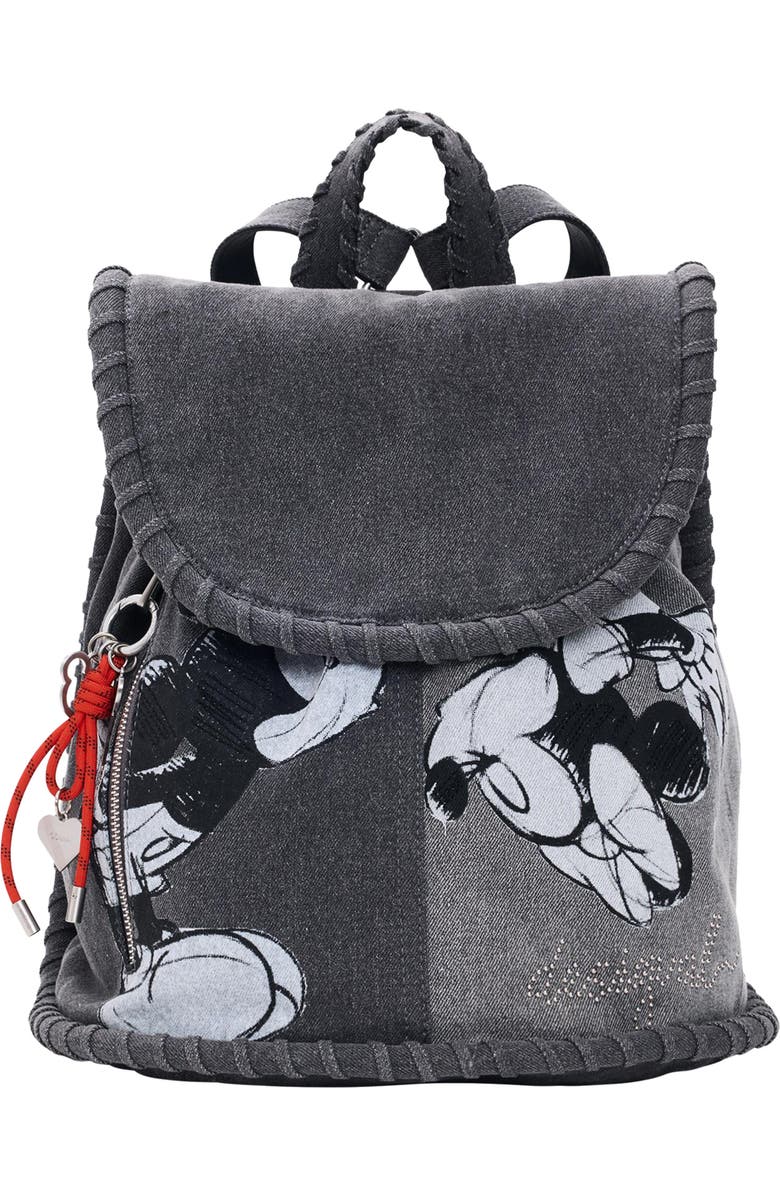 Desigual x Disney Mickey Mouse Medium Denim Backpack, Main, color,