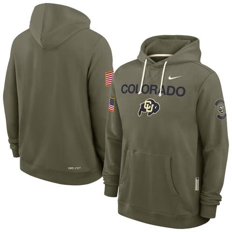 Men's Nike Olive Colorado Buffaloes 2025 Military Appreciation Dri-FIT Hoodie