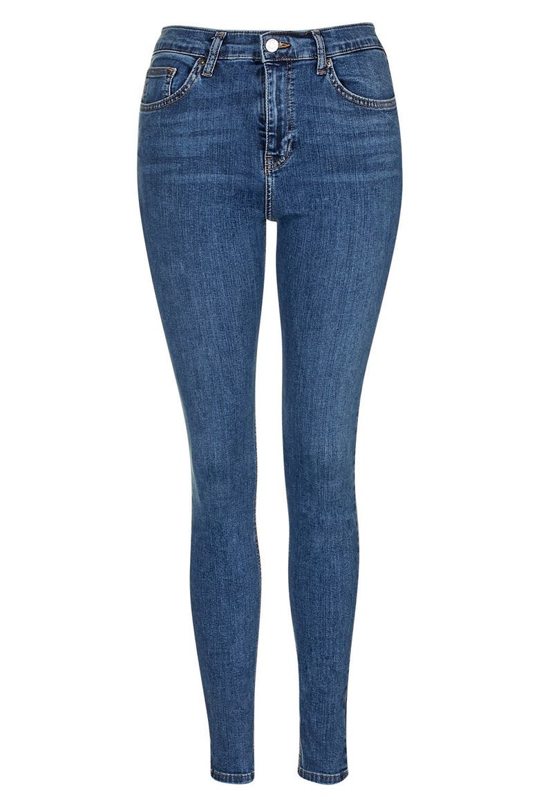 Jamie High Waist Skinny Jeans, Alternate, color, MID BLUE