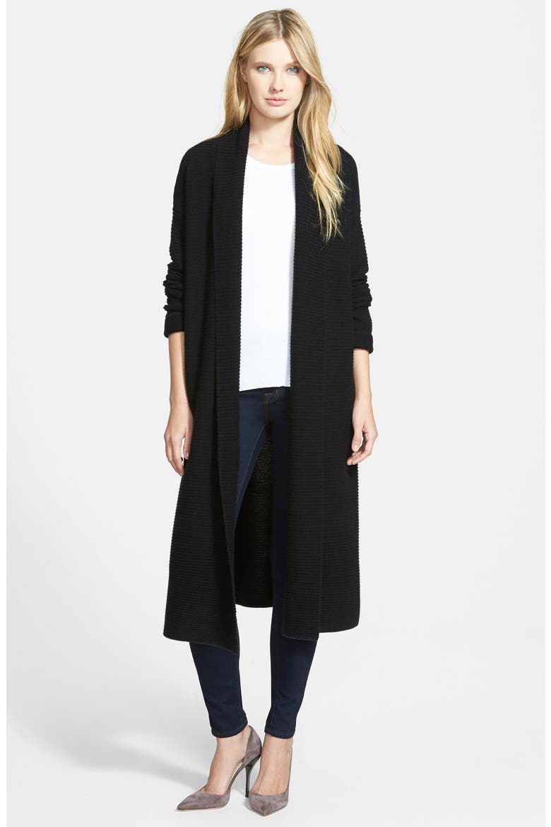 Long Cashmere Cardigan, Main, color, BLACK