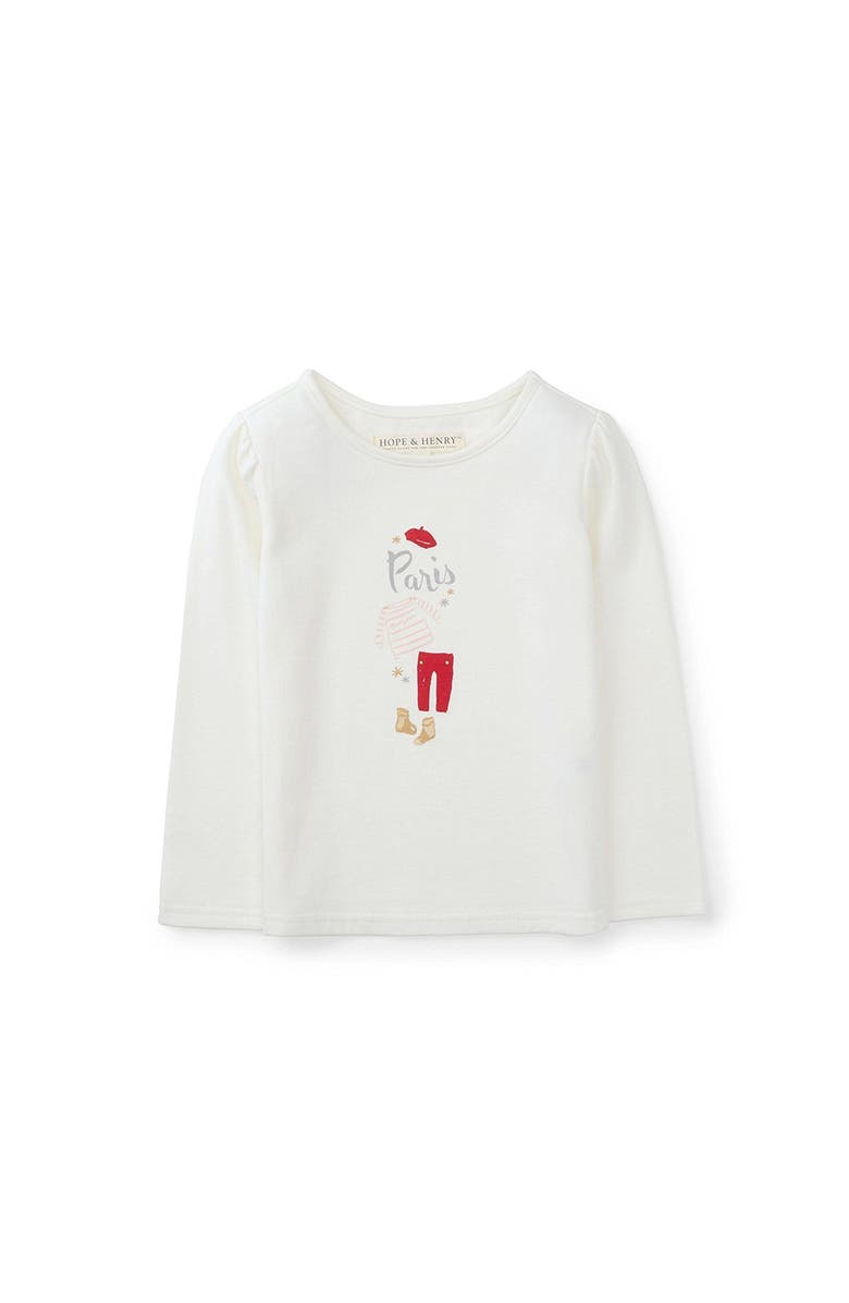 Hope & Henry Baby Girls' Long Sleeve Graphic Tee, Infant, Main, color,