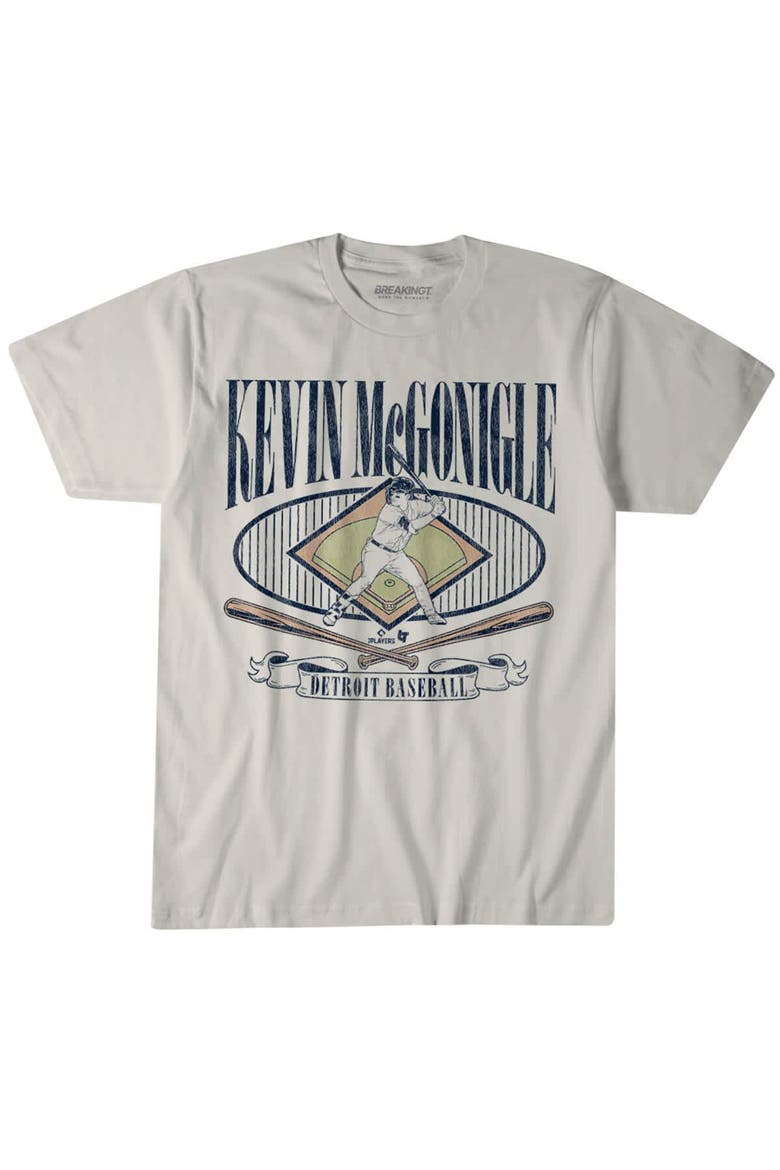 Unisex BreakingT Kevin McGonigle Cream Detroit Tigers T-Shirt, Main, color, Cream