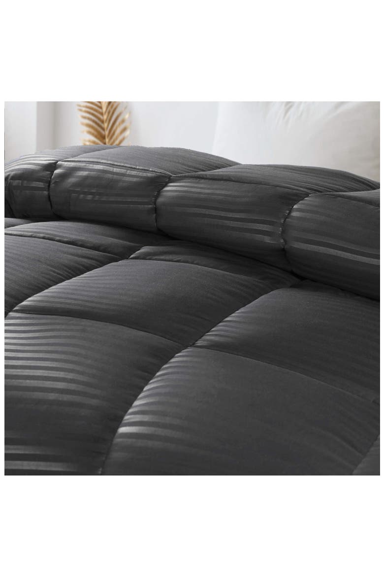Reversible Down Alternative Comforter, Alternate, color, CHARCOAL