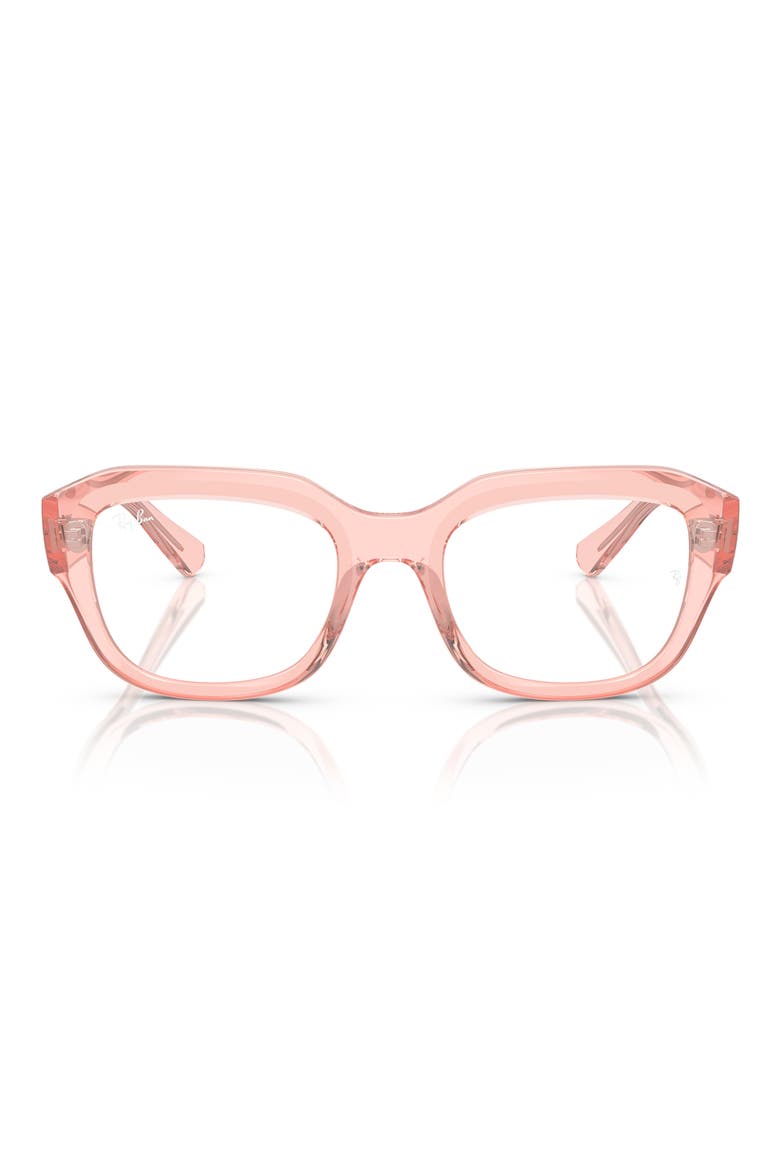 0RX7225 54mm Square Optical Glasses, Main, color, TRANSPARENT PINK