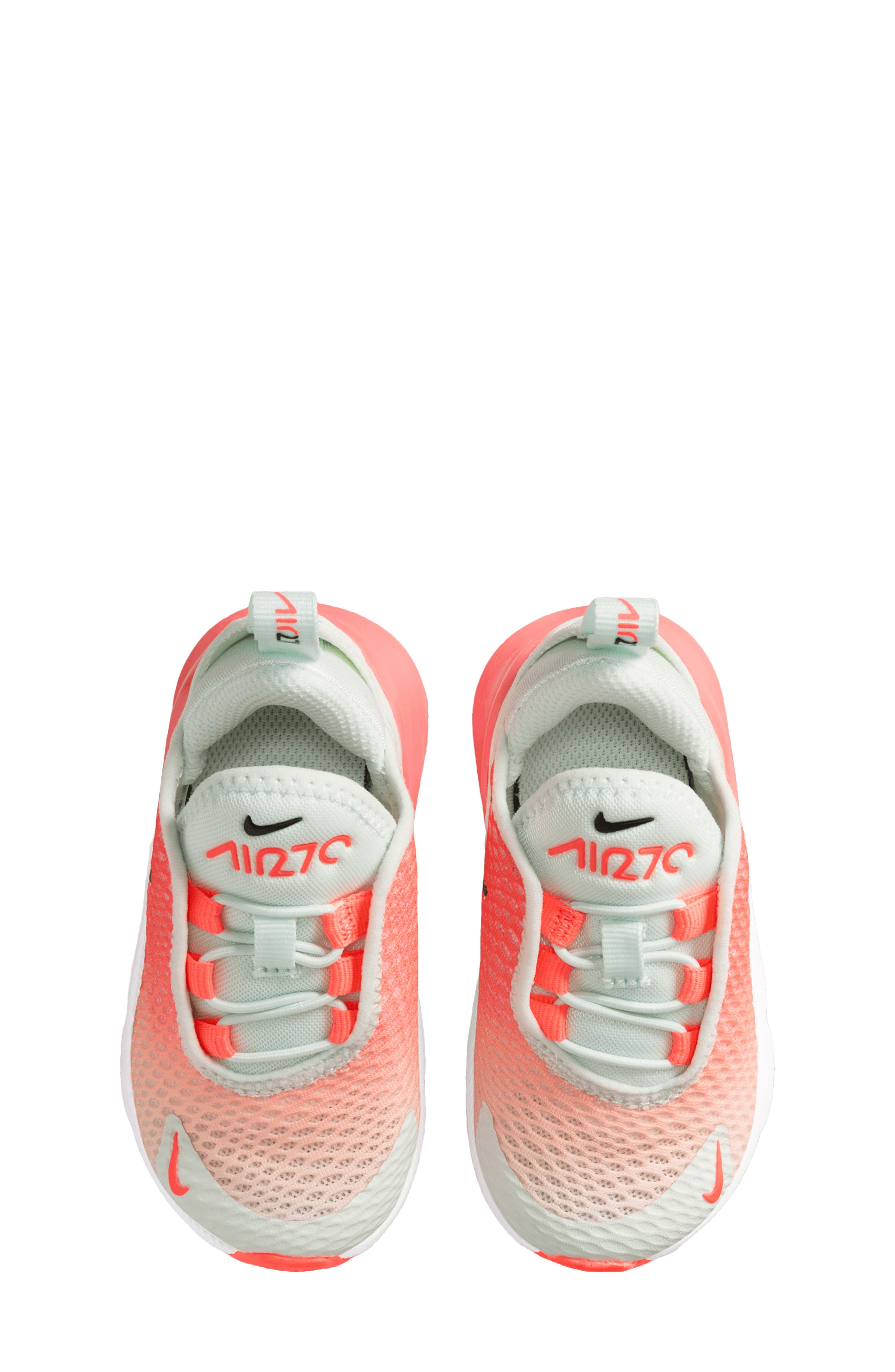 Nike Kids' Air Max 270 Sneaker, Alternate, color, Barely Green/ Hot Lava/ Black