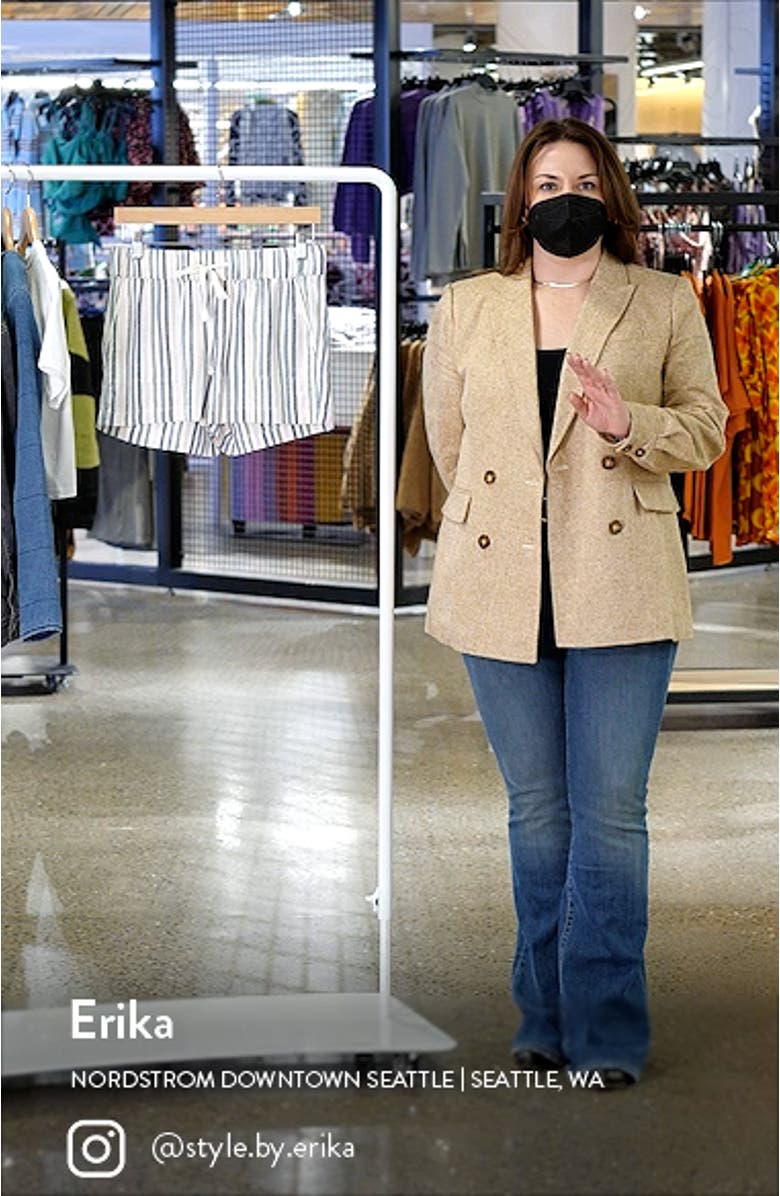 Stripe Linen Blend Shorts, sales video thumbnail