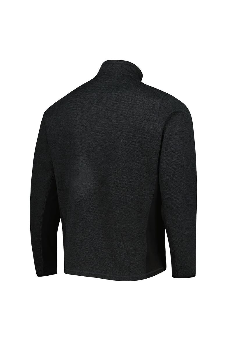 Men's Antigua Heathered Black Philadelphia Flyers Course Quarter-Zip Jacket, Alternate, color, Heather Black