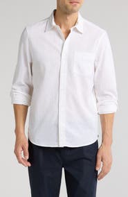 14th & Union Solid Linen & Cotton Button-Up Shirt