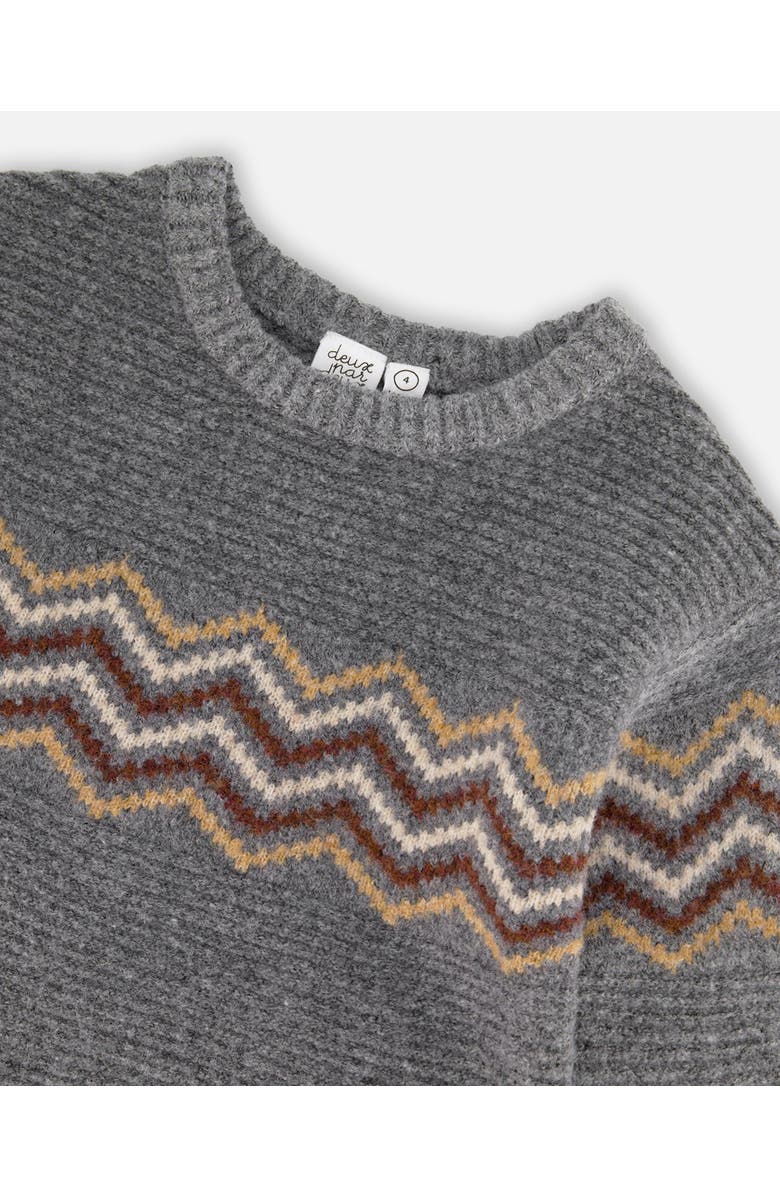Deux par Deux Knit Sweater, Alternate, color, Dark Heather Gray