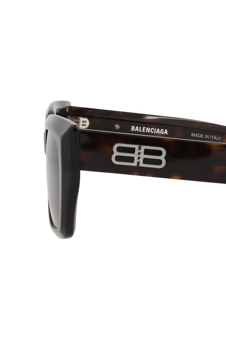 Balenciaga 54mm Square Sunglasses, Alternate, color, Havana Havana Brown