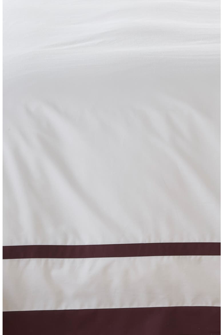 Border Frame Duvet, Alternate, color, BURGUNDY HUCKLE
