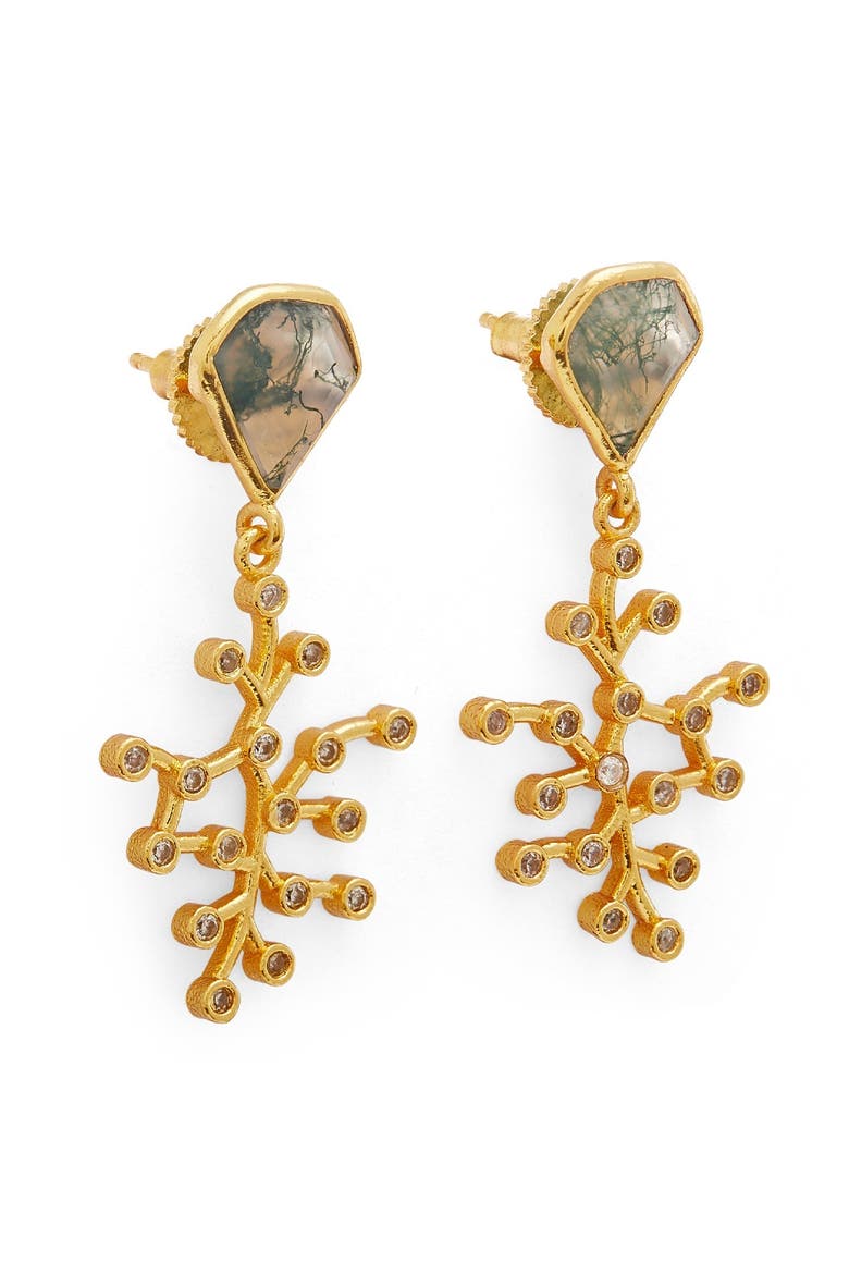 ZELENA MINI EARRINGS, Alternate, color, Gold Plated