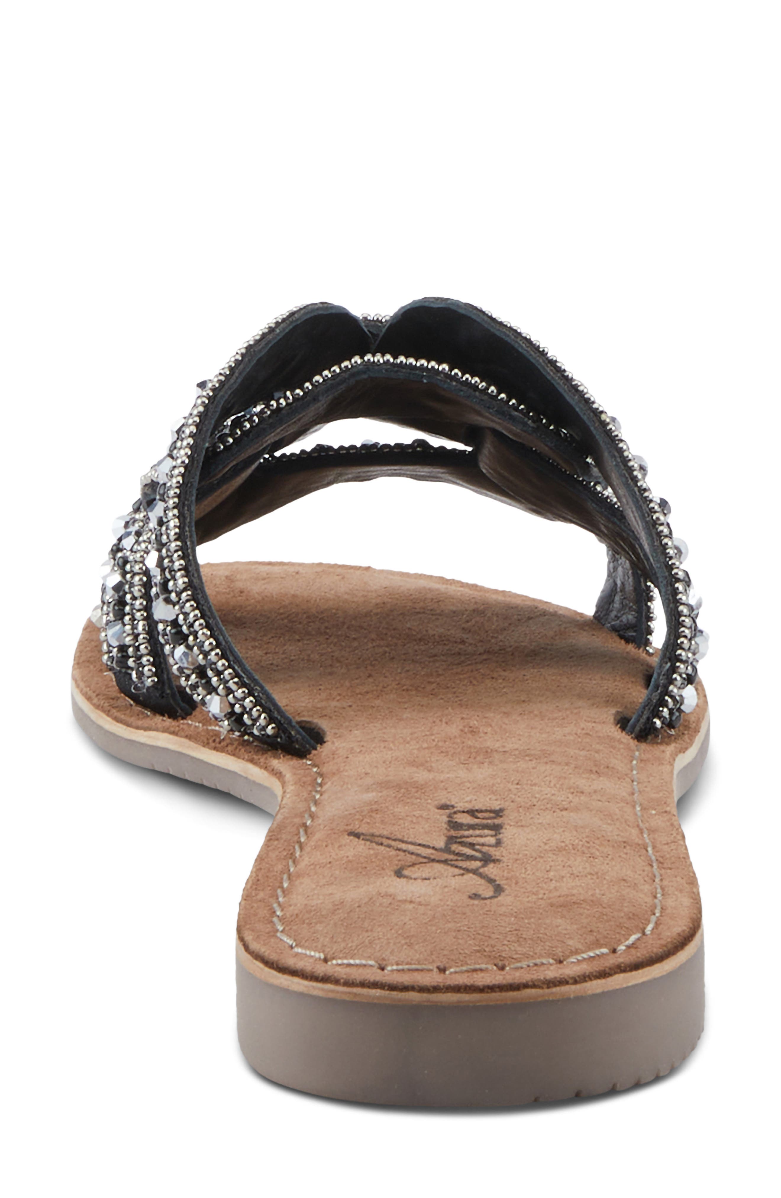 AZURA BY SPRING STEP Poshco Beaded Slide Sandal, Alternate, color, Black Multi