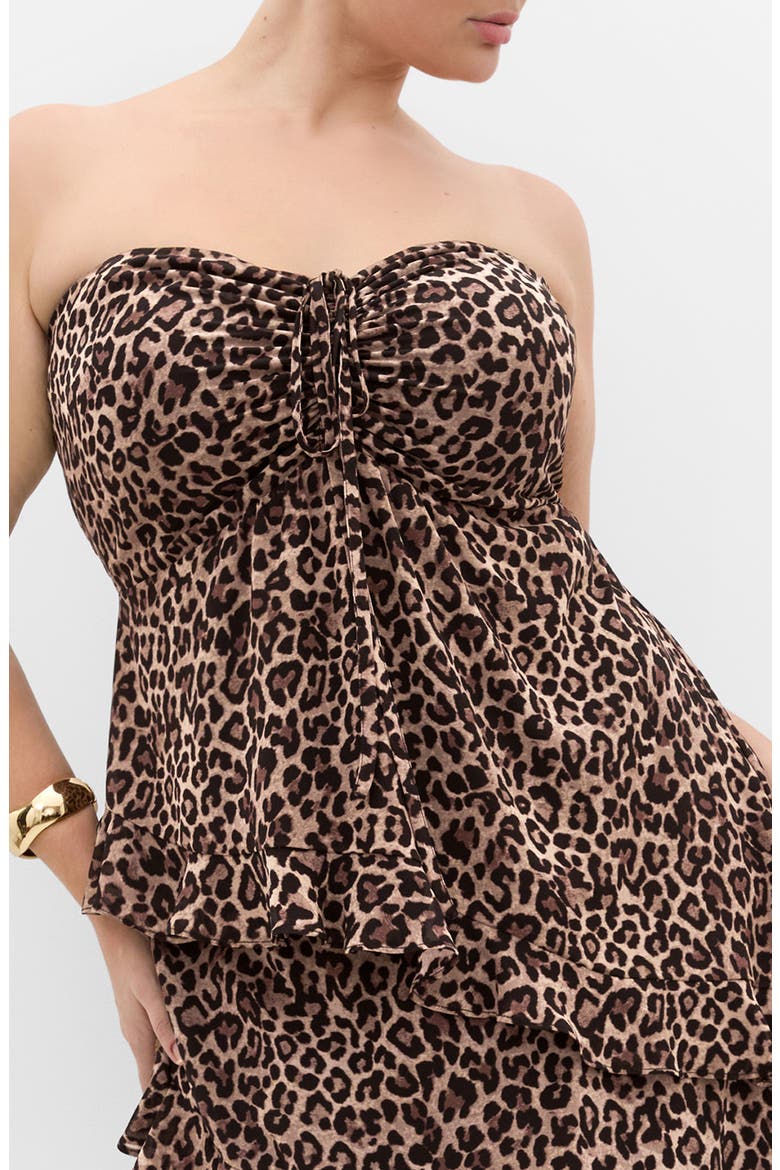 Skai Leopard Print Asymmetric Top, Main, color, LEOPARD