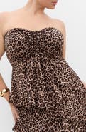 City Chic Skai Leopard Print Asymmetric Top