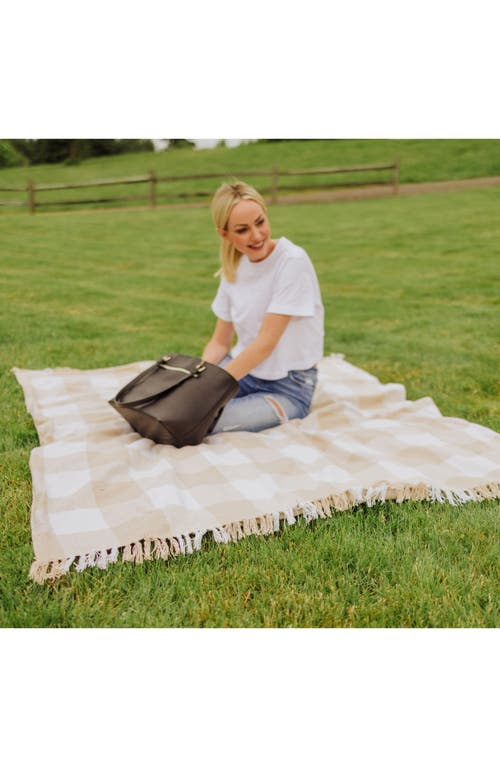Picnic Time Montecito Outdoor Picnic Blanket In Beige