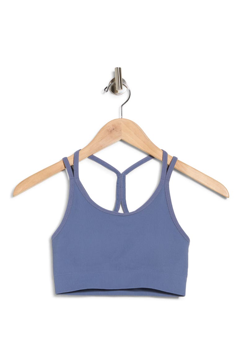 Crossback Seamless Sports Bra, Alternate, color, BLUE VINTAGE
