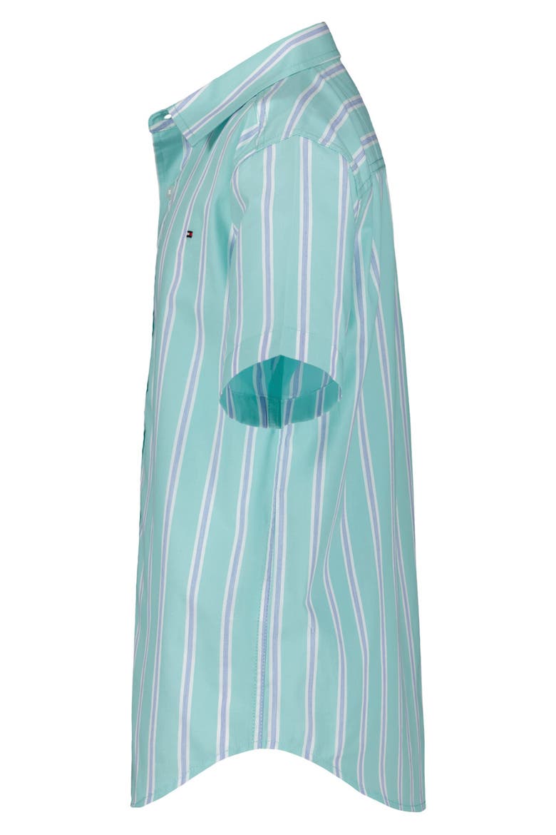 Tommy Hilfiger Kids' Candy Stripe Short Sleeve Button-Up Shirt ...