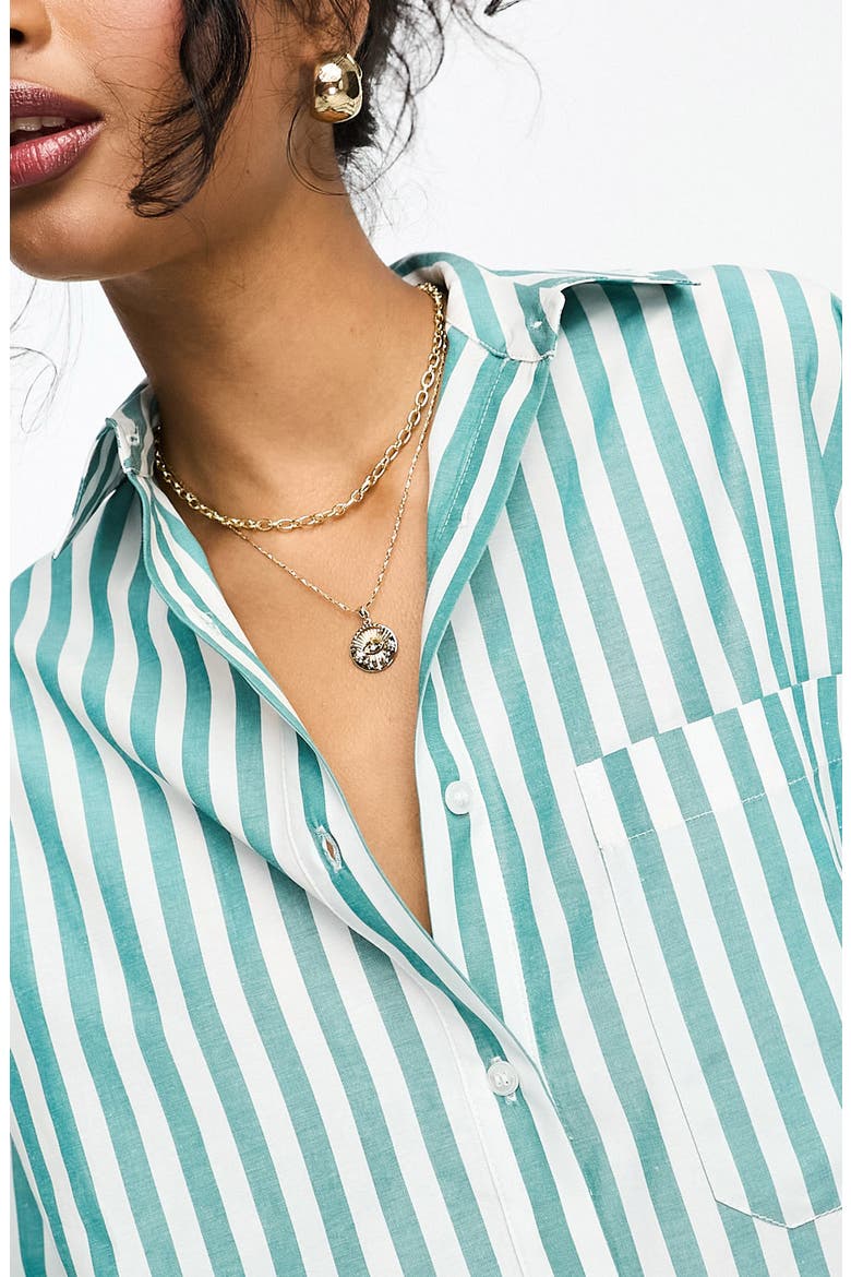 Stripe Oxford Button-Up Shirt, Alternate, color, GREEN MULTI