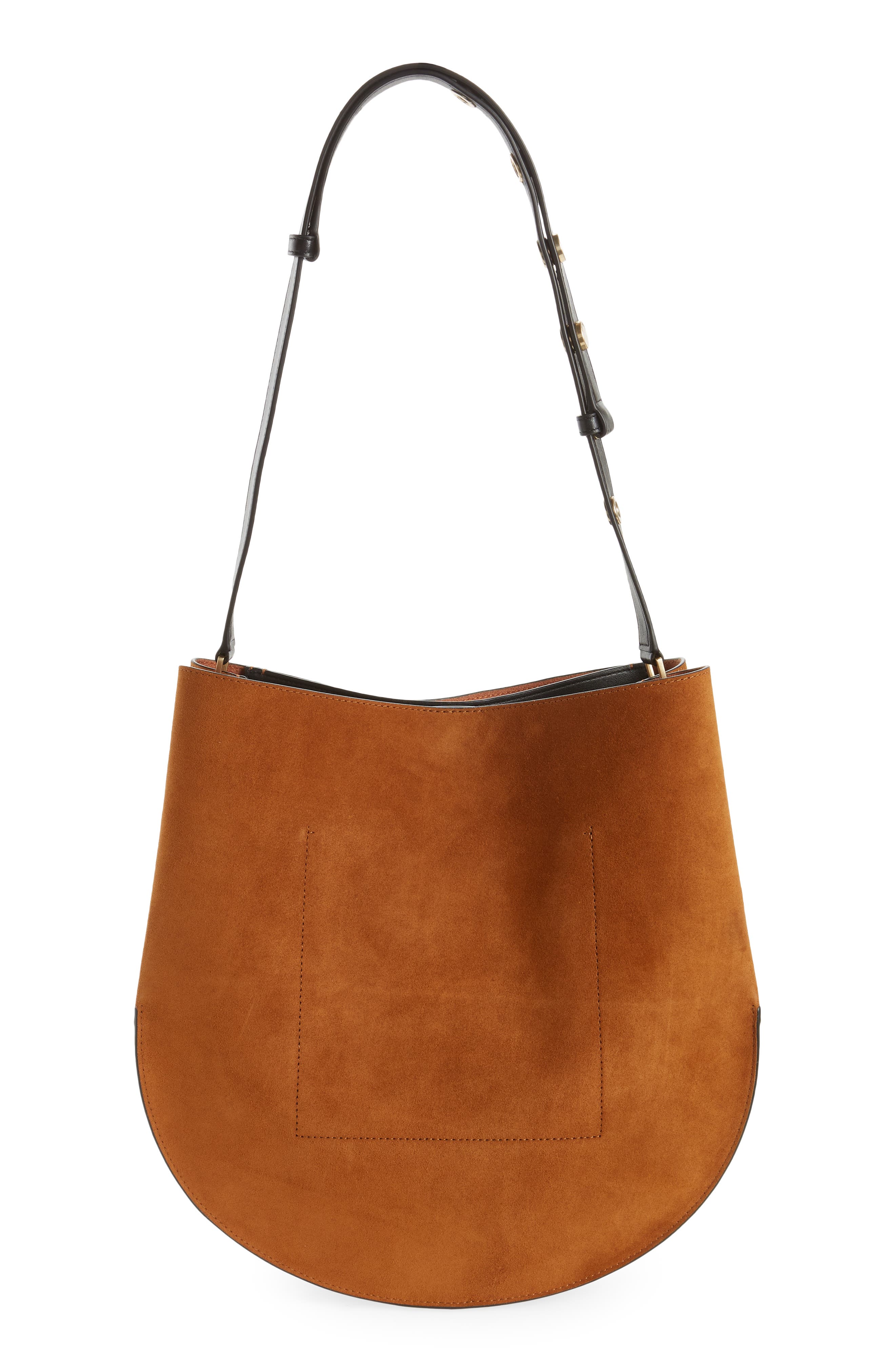 AllSaints Beaumont Suede Hobo Bag, Alternate, color, 