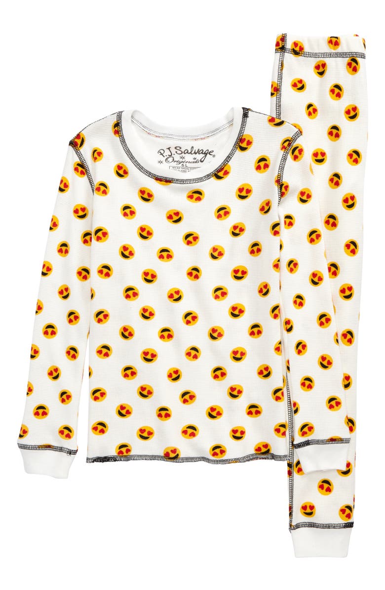 PJ Salvage Print Fitted Two-Piece Pajamas, Main, color,