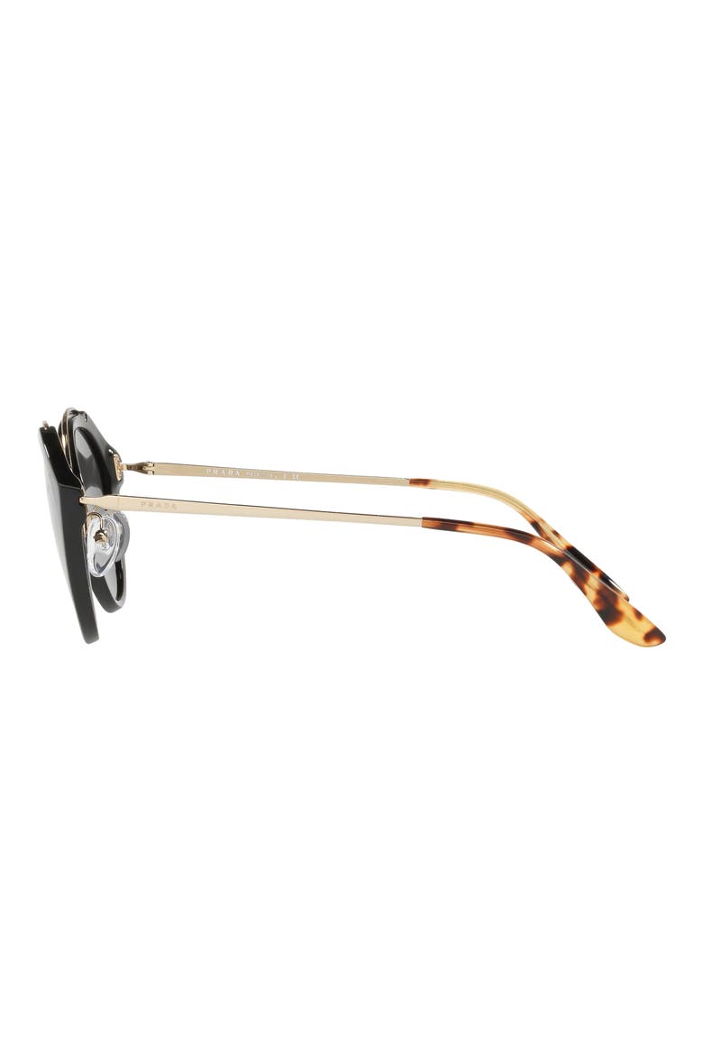 53mm Round Sunglasses, Alternate, color, GOLD/ BLACK