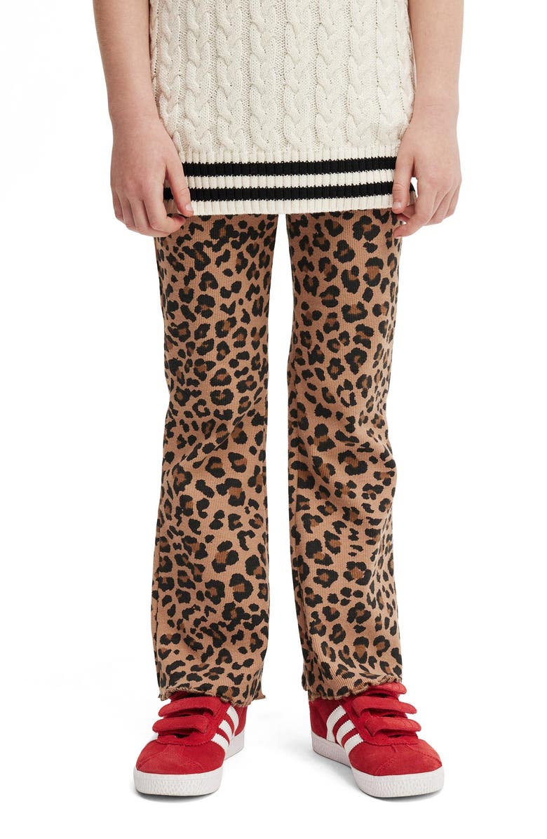 Cotton On Kids Kid's Essential Flare Pant, Main, color, Taupy Brown Leopard