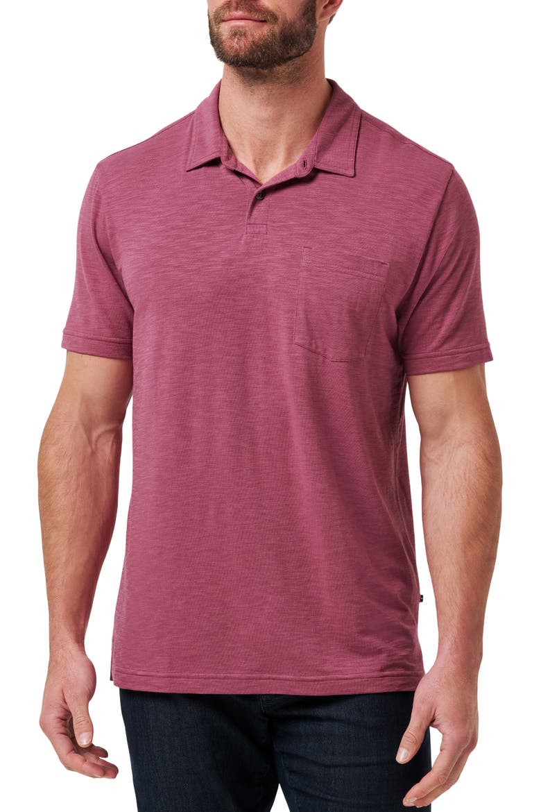 Cloud Slub Pocket Polo, Main, color, DAMSON