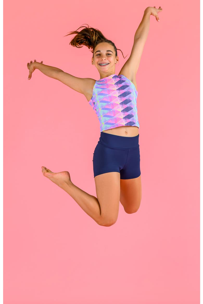 High Waisted Performance Short, Alternate, color, Navy