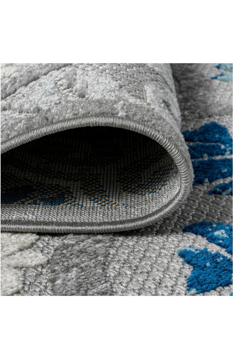 JONATHAN Y Cassis Ornate Ogee Trellis Indoor/Outdoor Area Rug, Alternate, color, Light Gray/Blue