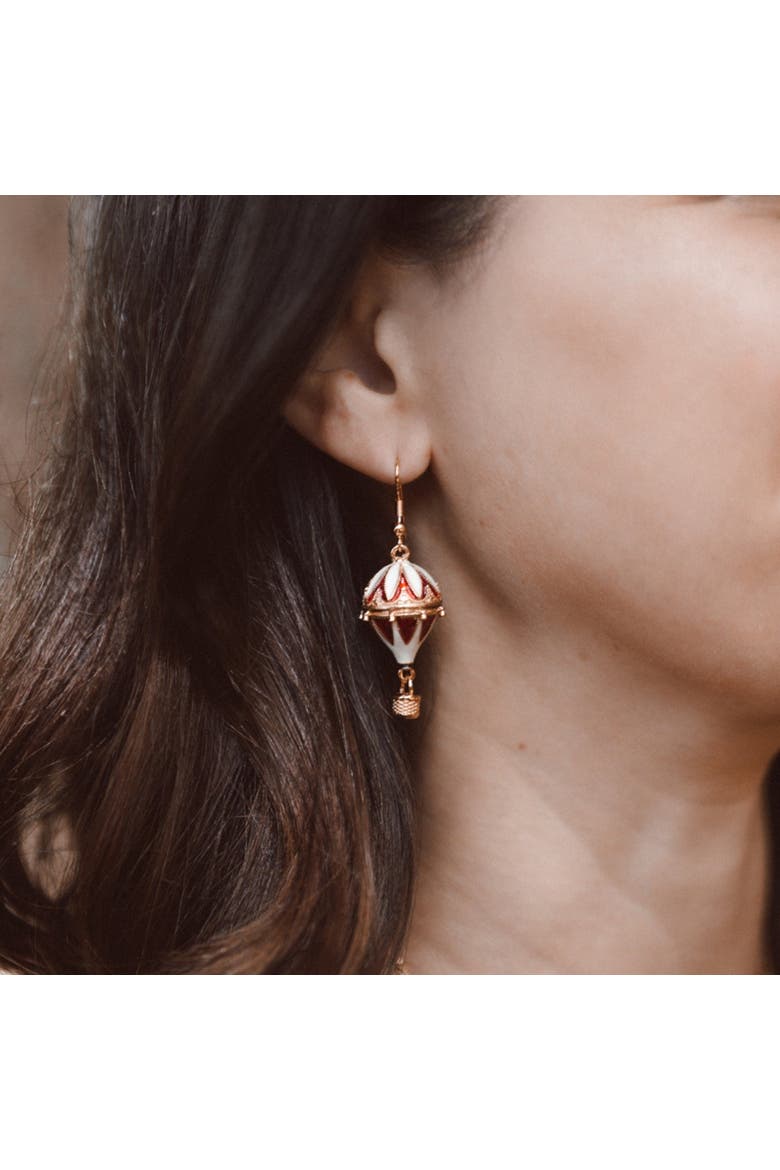 Hot Air Balloon Drop Earrings, Alternate, color, Hot Air Balloon