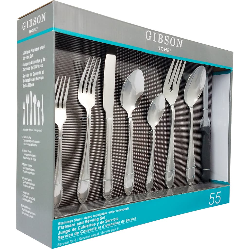 Gibson Home Wilmington Plus 55-piece Flatware Set In Silver