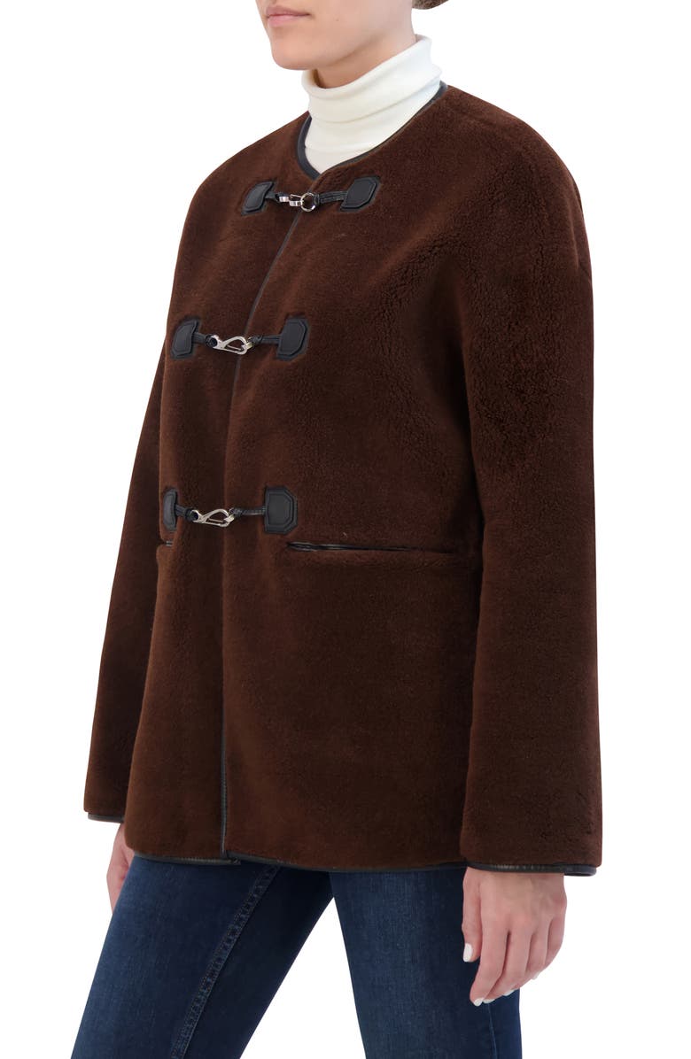 Rebecca Minkoff Faux Shearling Coat, Alternate, color, Chocolate