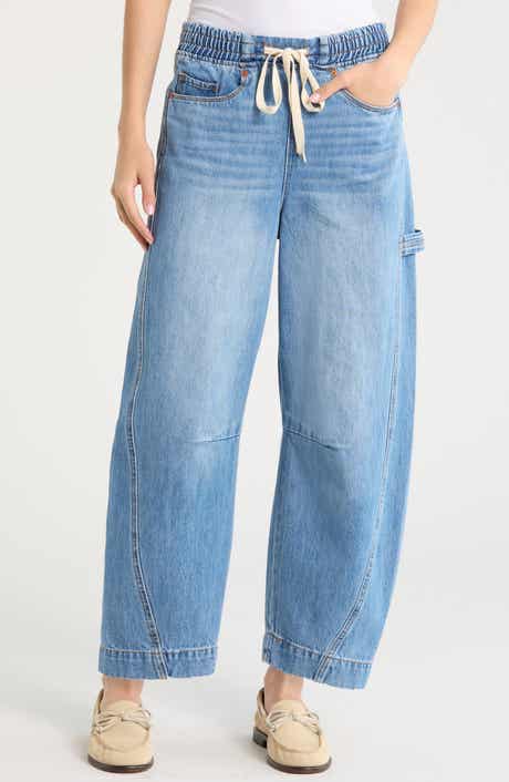 The Barrel Leg Drawstring Barrel Leg Jeans