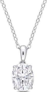 Julianna B. Moissanite Solitaire Oval Necklace