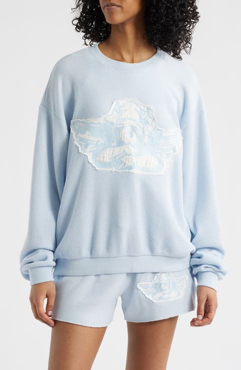 Aura Let Love Guide My Way Oversize Thermal Sweatshirt