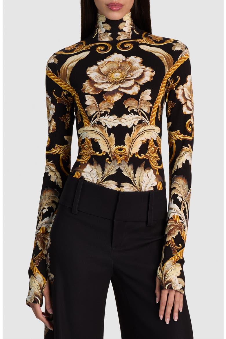 Delaina Turtleneck Top, Main, color, NOIR ELEGANCE OFF WHITE