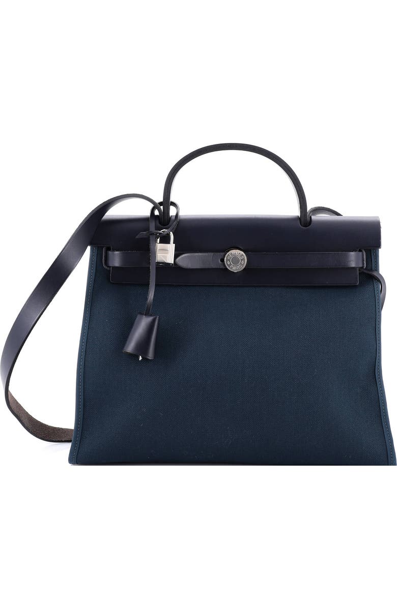 Pre-Owned Hermes Herbag Zip Leather and Toile 31, Main, color,